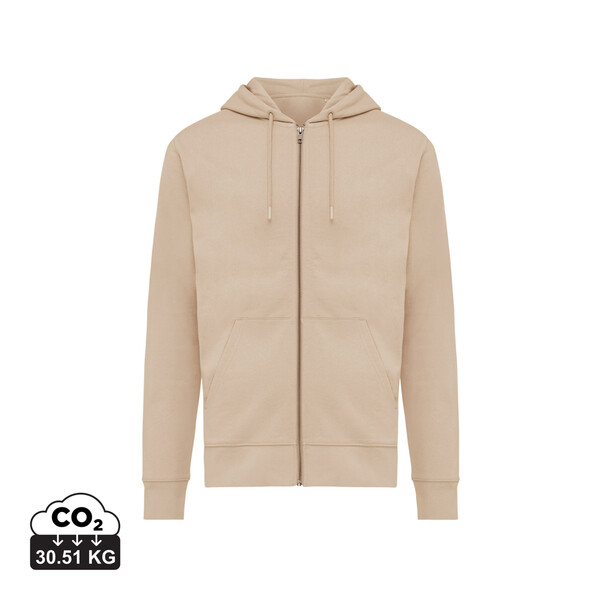 IQONIQ Abisko recycled cotton zip through hoodie - Desert / XL