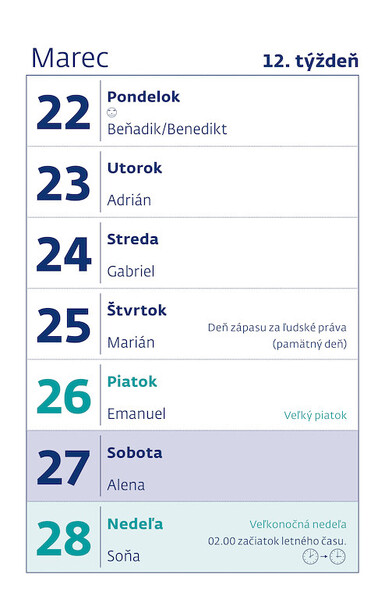 Stolní kalendář MINI kalendár 2027