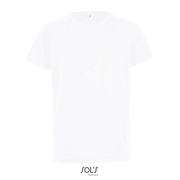 SOL'S SPORTY KIDS' - T-SHIRT ΜΕ ΜΑΝΊΚΙΑ RAGLAN - White / 12 years