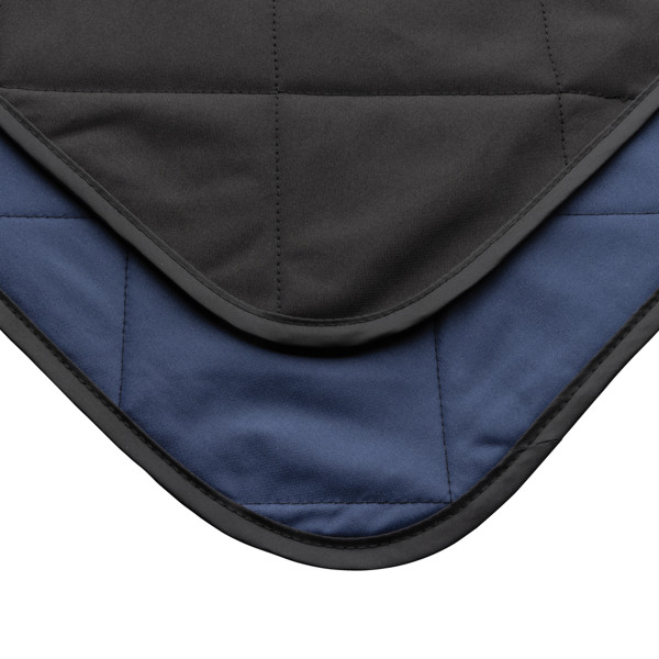 Impact Aware quilted picnic blanket, rPET, 145x130 cm - Black