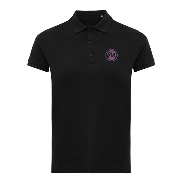 Dámské polo tričko IQONIQ Yosemite z recykl. bavlny - Černá / XS