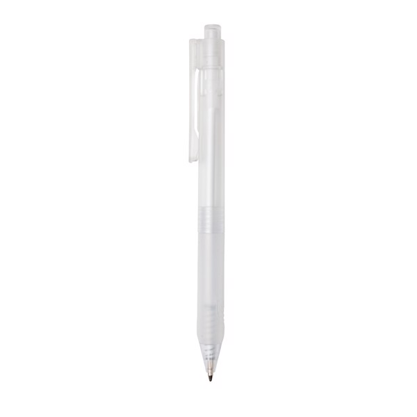 X9 frosted pen with silicone grip - White