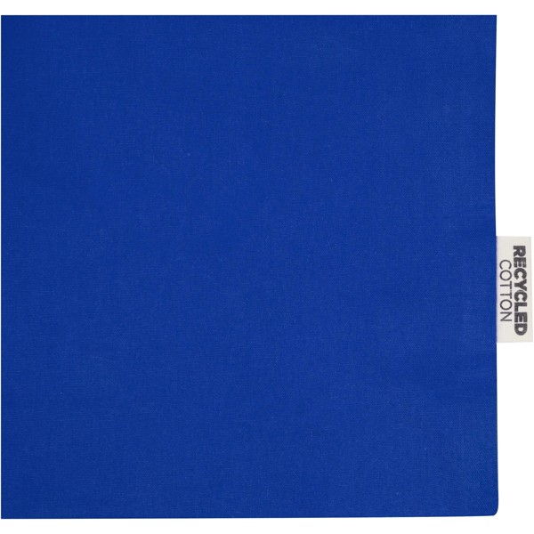 Sac shopping à soufflets Madras en coton recyclé 140 g/m² certifié GRS 12L - Bleu royal