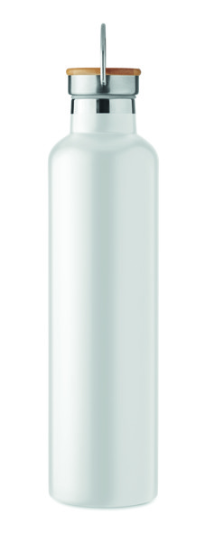 Helsinki Large flask, 1L, stainless steel - White