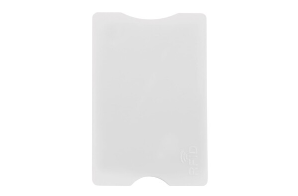 Porte-cartes bancaire anti-RFID (étui en plastique rigide) - Blanc