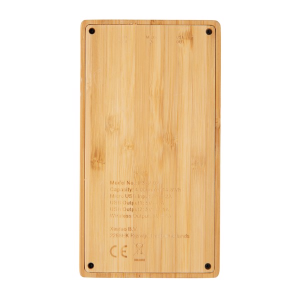 XD - Bamboo 4.000 mAh wireless 5W Powerbank