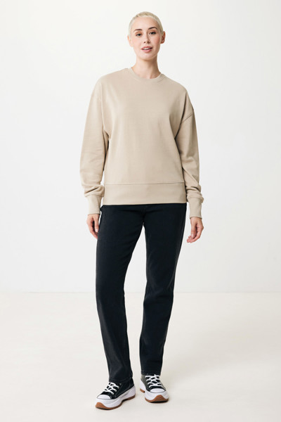 Sweater à col rond en coton recyclé Iqoniq Kruger - Desert / M