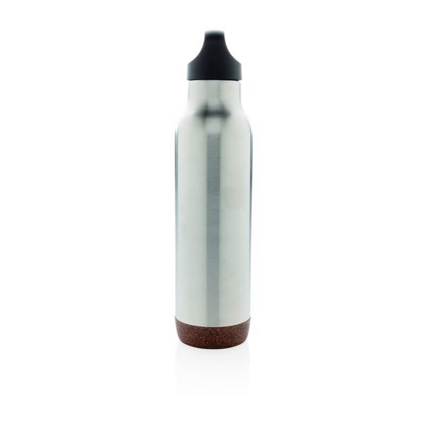 Cork leakproof vacuum flask - Silver