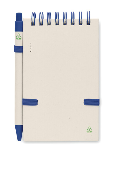 Carnet en carton de lait recycl Mito Set - Bleu