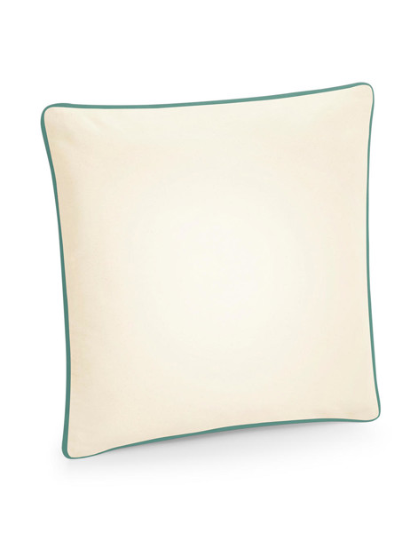 Fairtrade Cotton Piped Cushion Cover - Natural / Black / ONE SIZE
