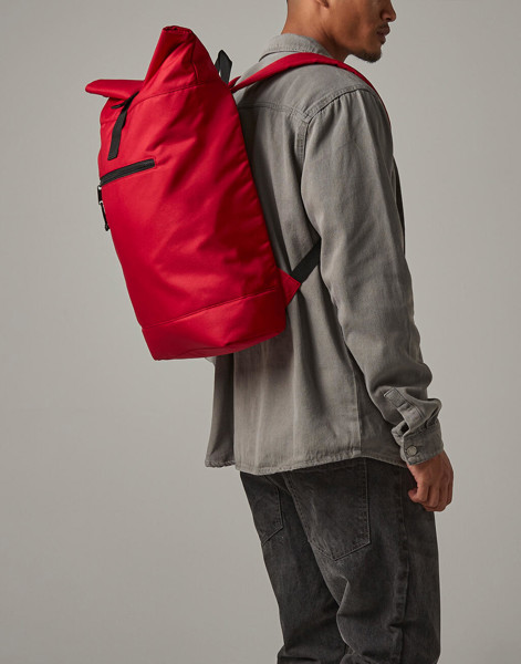 Recycled Roll-Top Backpack - Black / ONE SIZE
