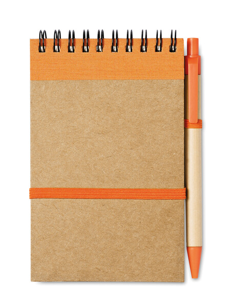 Blocnotes in carta riciclata Sonora - Arancio