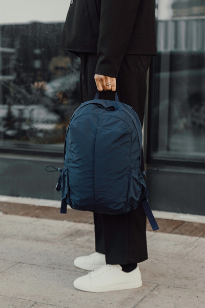 Sac à dos ordinateur 15,6 pouces en nylon RCS KENTO URBAN - Bleu Marine