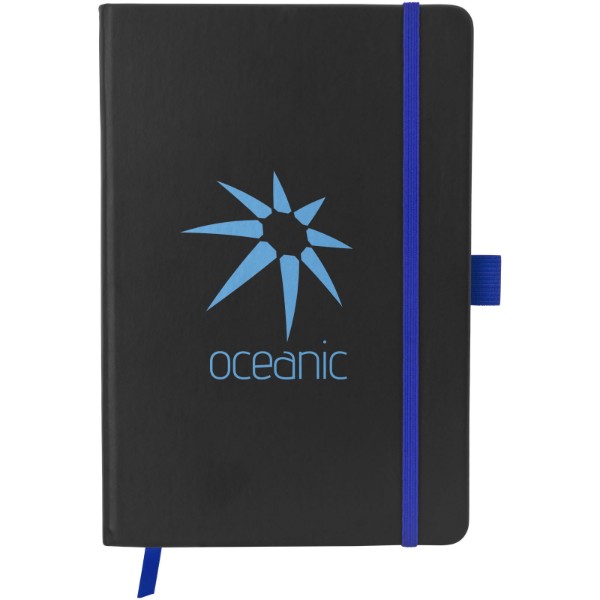 Carnet de notes A5 Colour-edge à couverture rigide - Noir / Bleu royal