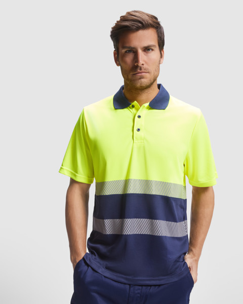 Polo Vega T - Marino/Amarillo Fluor / XL