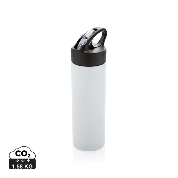 Sport bottle with straw - White