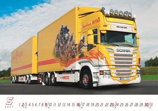 Nástenný Kalendár Trucks 2027