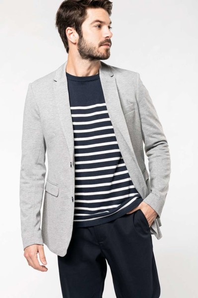 Men’S Knit Jacket - Light Grey Heather / 66