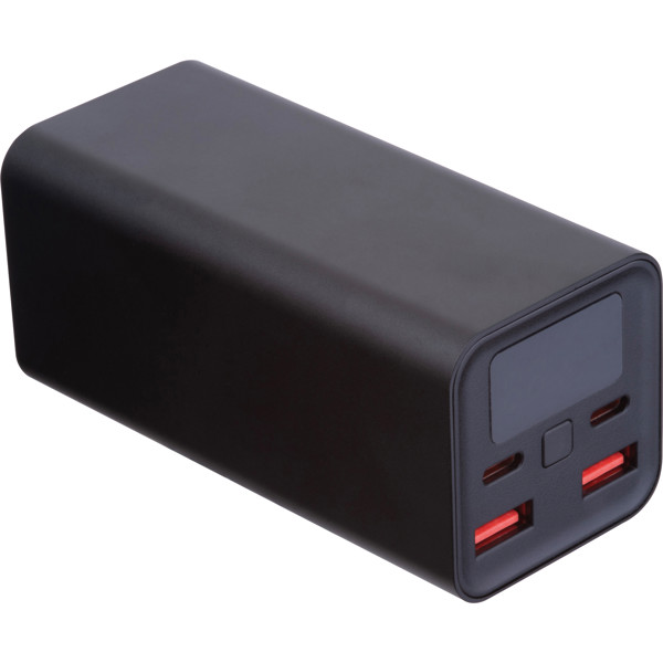 20.000 mAh aluminum power bank GERALDINE - Black