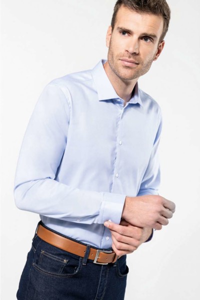 Men's Pinpoint Oxford Long-Sleeved Shirt - White / L