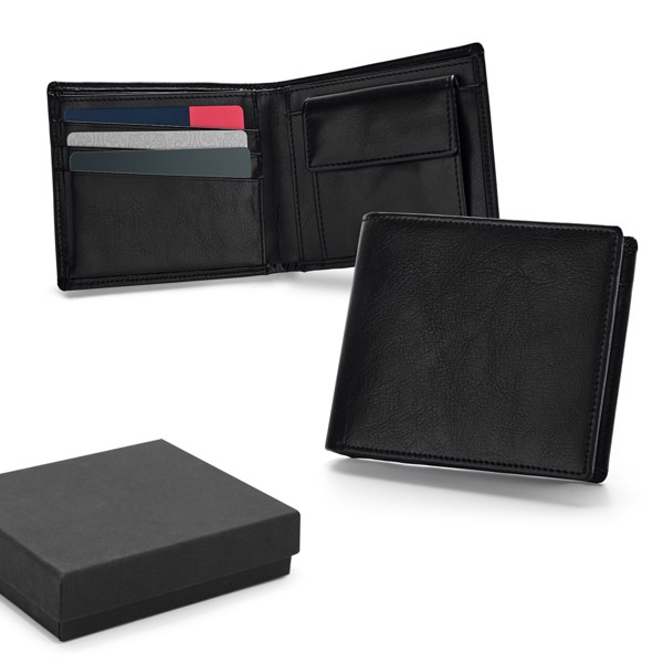 AFFLECK. Porte-cartes en cuir avec blocage RFID