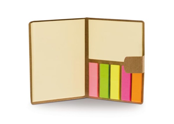 Carnet avec marques pages - Marron