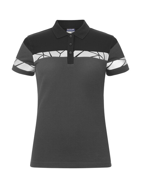 7006 POLO PIQUE LADY PGL Grey/Black XXL