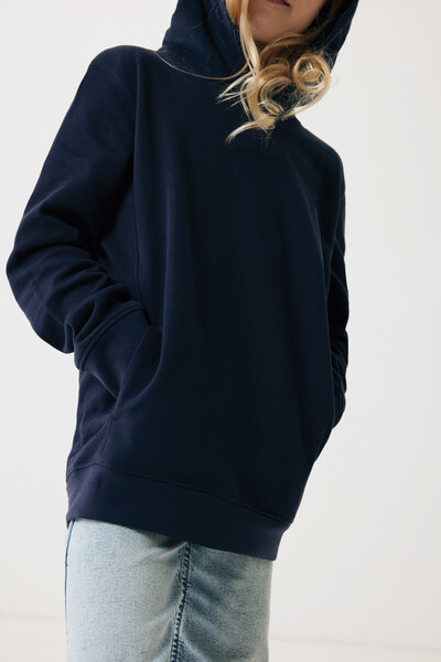 Sweat à capuche avec poches latérales Iqoniq Yengo Kids - Bleu Marine / 56