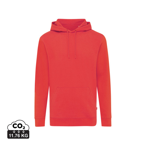 Sweat à capuche en coton recyclé Iqoniq Jasper - Luscious Red / XXS