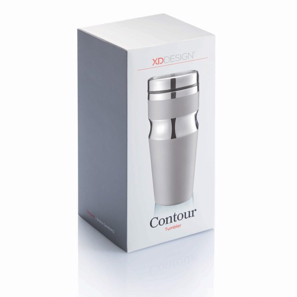 Xd Design Contour tumbler, 350ml stainless steel - Grey / Silver