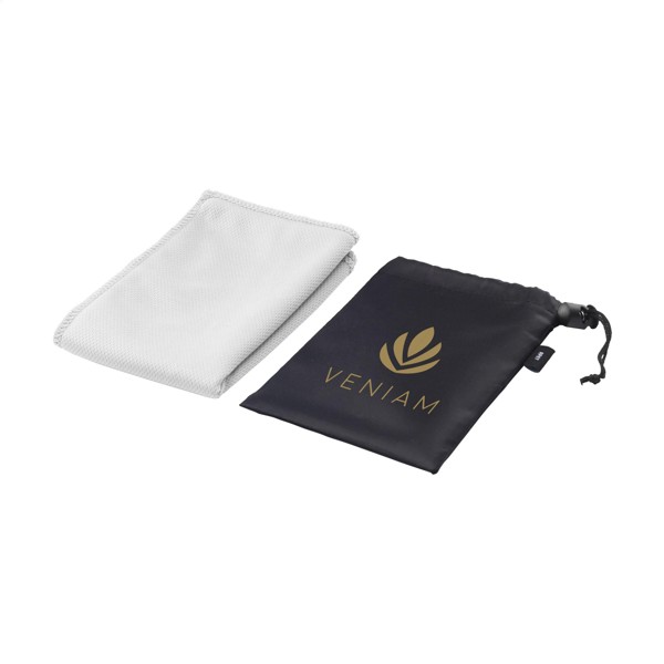 CoolDown GRS RPET serviette de sport - Blanc