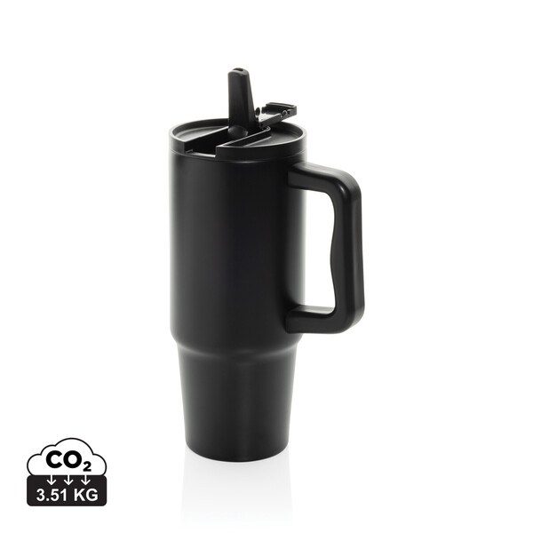 Embrace nepretekajúci tumbler z recykl. nerez. ocele 900ml - Čierna