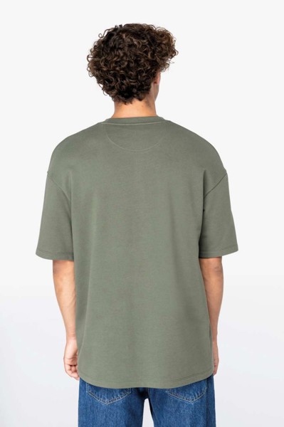 Unisex Eco-Friendly Oversized French Terry T-Shirt - Ivory / XL
