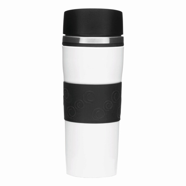 Dvojstenný cestovný termohrnček Arabica - Čierna / Biela