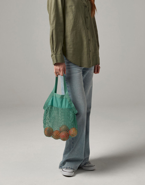 Organic Cotton Mini Mesh Grocery Bag - Natural / ONE SIZE