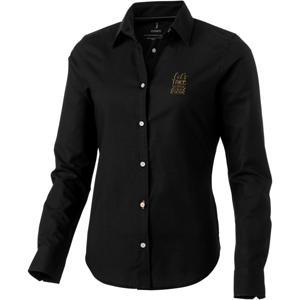 Chemise oxford manches longues femme Vaillant - Noir / 2XL
