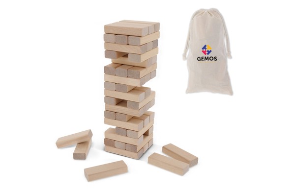 Tower game wood in pouch - Wood