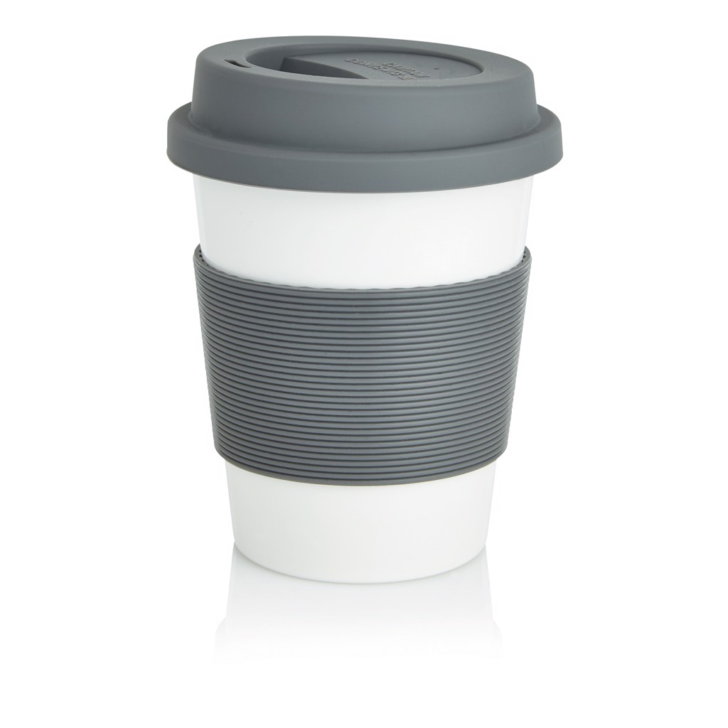 Taza de café PLA - Gris / Blanco