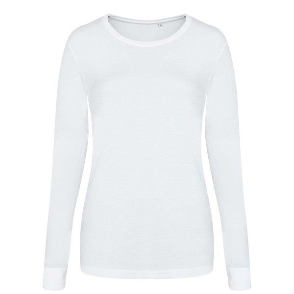 Long Sleeve Girlie Tri-Blend T - Solid White / XS