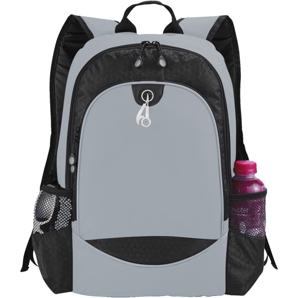 Benton 15" laptop backpack - Solid Black / Grey
