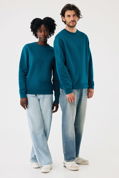 Mikina IQONIQ Torla z recyklované bavlny - Dark Teal / S