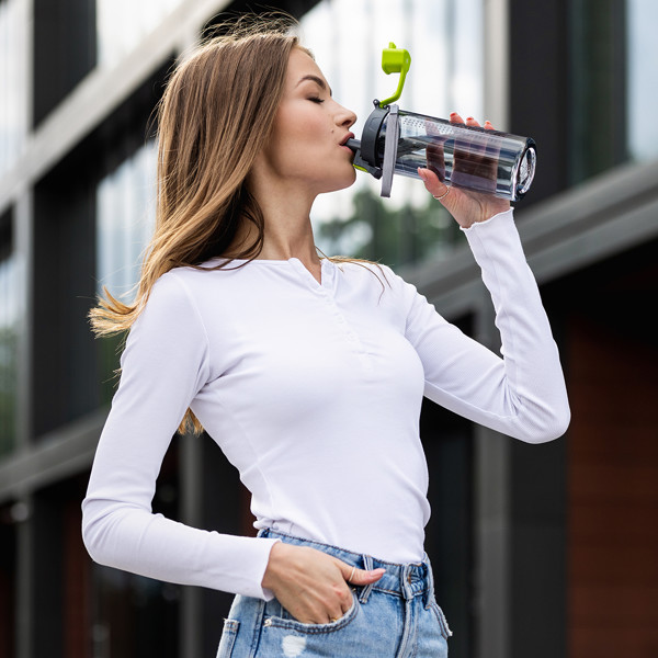 700 ml Feelsogood water bottle - Black / Grey