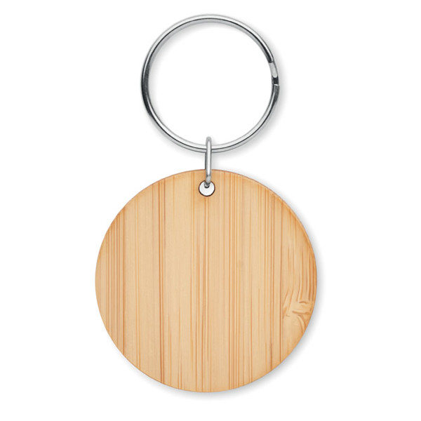 MB - Round bamboo key ring Roundboo