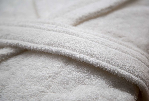 Olima Terry Bathrobe - White / M/L