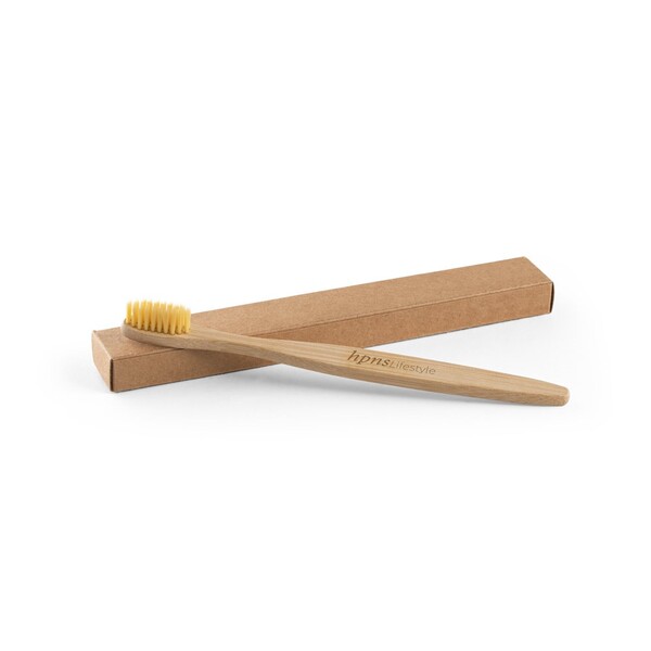 DELANY. Brosse à dents avec corps en bambou et dents en nylon - Naturel