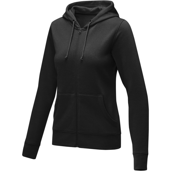 Theron women s full zip hoodie Solid black 4XL