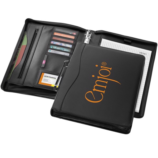 Ebony A4 briefcase portfolio - Solid Black