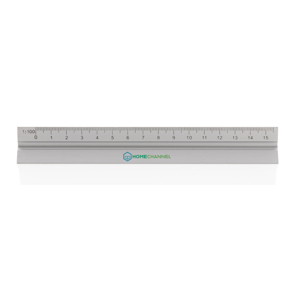 Xd Collection ruler aluminum, 15cm, 5 scales