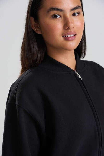 Signature Heavyweight Bomber Sweat - Deep Black / S