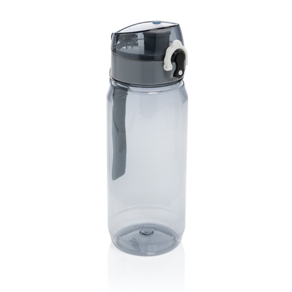 Uzamykateľná fľaša na vodu Yide 600ml RCS RPET - Čierna